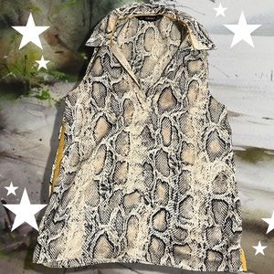 ZARA sleeveless reptile print design